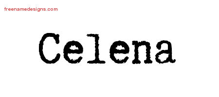 Typewriter Name Tattoo Designs Celena Free Download