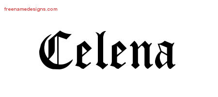 Blackletter Name Tattoo Designs Celena Graphic Download