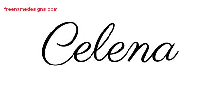 Classic Name Tattoo Designs Celena Graphic Download