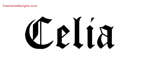 Blackletter Name Tattoo Designs Celia Graphic Download