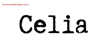 Typewriter Name Tattoo Designs Celia Free Download