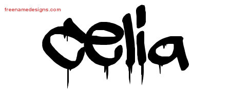 Graffiti Name Tattoo Designs Celia Free Lettering
