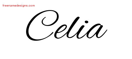 Cursive Name Tattoo Designs Celia Download Free