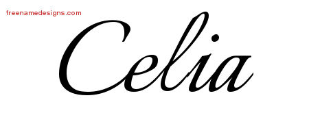 Calligraphic Name Tattoo Designs Celia Download Free