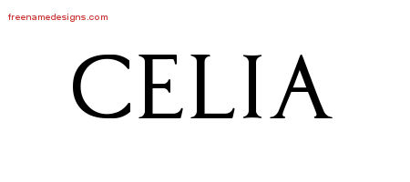 Regal Victorian Name Tattoo Designs Celia Graphic Download