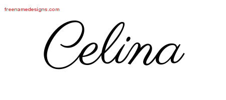 Classic Name Tattoo Designs Celina Graphic Download