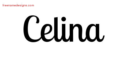 Handwritten Name Tattoo Designs Celina Free Download
