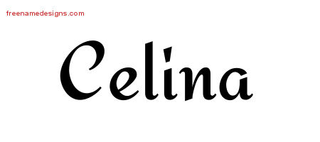 Calligraphic Stylish Name Tattoo Designs Celina Download Free
