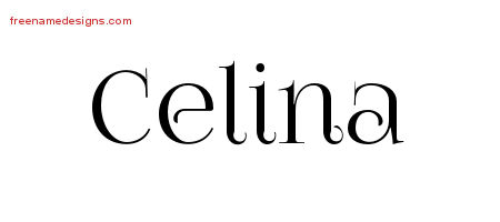 Vintage Name Tattoo Designs Celina Free Download