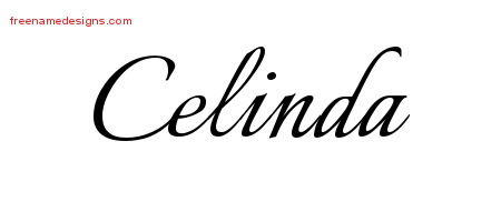 Calligraphic Name Tattoo Designs Celinda Download Free