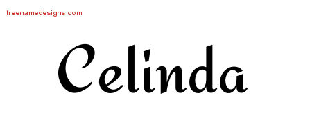Calligraphic Stylish Name Tattoo Designs Celinda Download Free