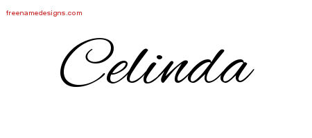 Cursive Name Tattoo Designs Celinda Download Free