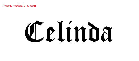 Blackletter Name Tattoo Designs Celinda Graphic Download
