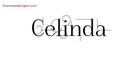 Decorated Name Tattoo Designs Celinda Free