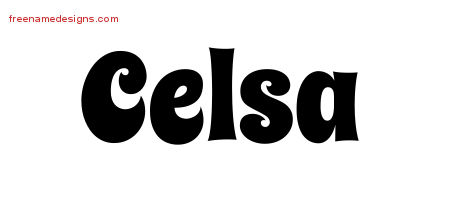 Groovy Name Tattoo Designs Celsa Free Lettering