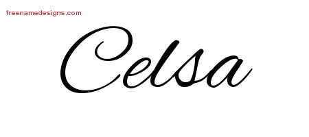 Cursive Name Tattoo Designs Celsa Download Free