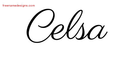 Classic Name Tattoo Designs Celsa Graphic Download