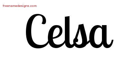Handwritten Name Tattoo Designs Celsa Free Download