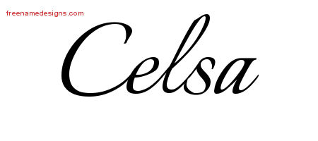Calligraphic Name Tattoo Designs Celsa Download Free