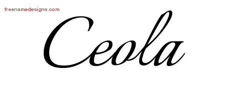 Calligraphic Name Tattoo Designs Ceola Download Free