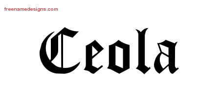Blackletter Name Tattoo Designs Ceola Graphic Download