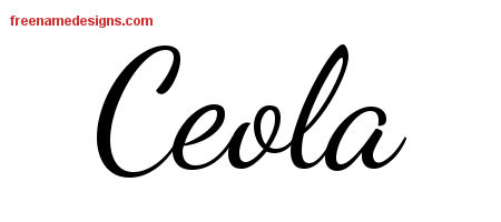 Lively Script Name Tattoo Designs Ceola Free Printout
