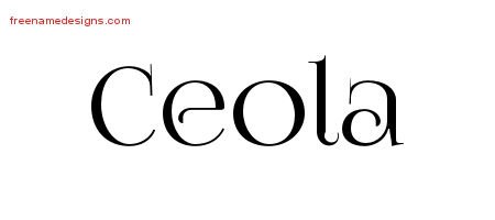 Vintage Name Tattoo Designs Ceola Free Download