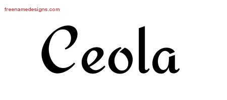 Calligraphic Stylish Name Tattoo Designs Ceola Download Free
