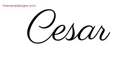 Classic Name Tattoo Designs Cesar Printable