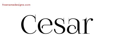 Vintage Name Tattoo Designs Cesar Free Printout