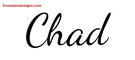 Lively Script Name Tattoo Designs Chad Free Download