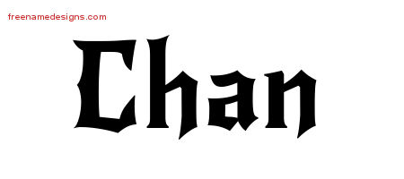 Gothic Name Tattoo Designs Chan Free Graphic