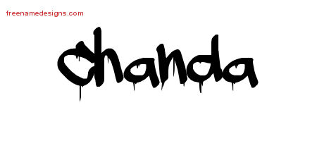 Graffiti Name Tattoo Designs Chanda Free Lettering