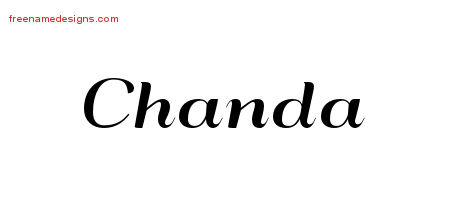 Art Deco Name Tattoo Designs Chanda Printable
