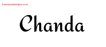 Calligraphic Stylish Name Tattoo Designs Chanda Download Free