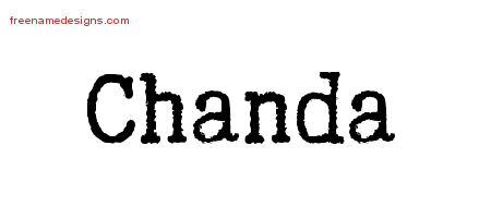 Typewriter Name Tattoo Designs Chanda Free Download