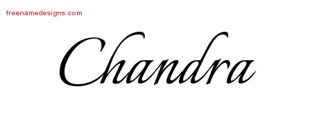 Calligraphic Name Tattoo Designs Chandra Download Free