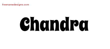 Groovy Name Tattoo Designs Chandra Free Lettering