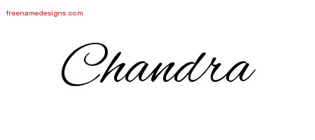 Cursive Name Tattoo Designs Chandra Download Free