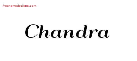 Art Deco Name Tattoo Designs Chandra Printable