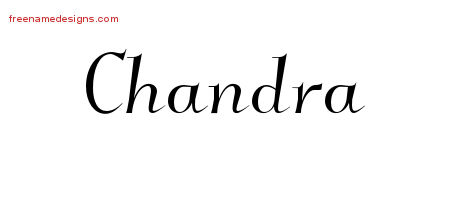 Elegant Name Tattoo Designs Chandra Free Graphic