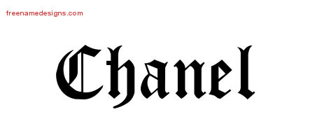 Blackletter Name Tattoo Designs Chanel Graphic Download