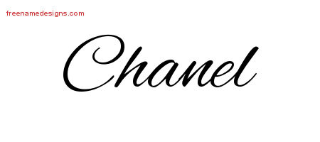 Cursive Name Tattoo Designs Chanel Download Free