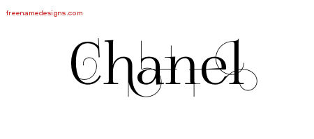 Decorated Name Tattoo Designs Chanel Free