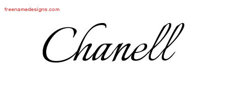 Calligraphic Name Tattoo Designs Chanell Download Free