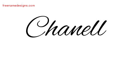 Cursive Name Tattoo Designs Chanell Download Free