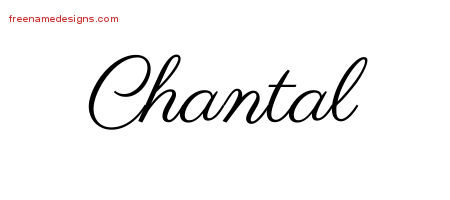 Classic Name Tattoo Designs Chantal Graphic Download