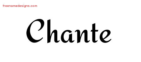 Calligraphic Stylish Name Tattoo Designs Chante Download Free