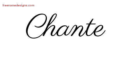 Classic Name Tattoo Designs Chante Graphic Download