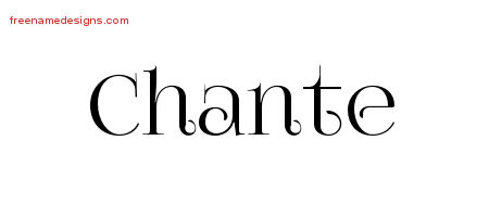 Vintage Name Tattoo Designs Chante Free Download